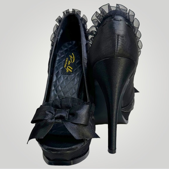 PinUp Couture Black Retro Heels - Picture 7 of 15